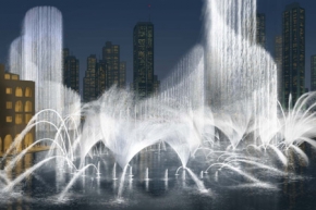 Танцующий фонтан в Дубаи