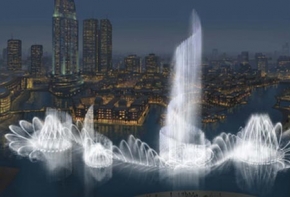 Танцующий фонтан в Дубаи 2